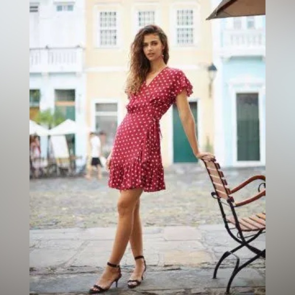 Rails Koreen Floral Wrap Dress Rails Koreen Wildflower Wrap Dress Red (D10)